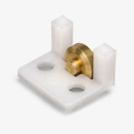 Sliding Window Roller, 5/16" Flat Brass Wheel