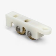 Sliding Window Tandem Brass Roller, 7/16" Flat Wheels