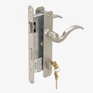 Satin Nickel Atrium Door Lever Lockset