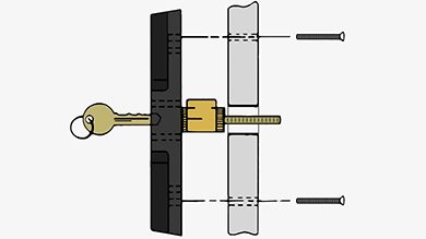 How to install a key lock in the 82-306 Keyed Exterior Sliding Door Pull