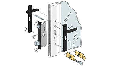 How to install the 40-214 Security Door Lever Mortise Lock Set