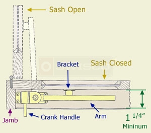 How to install the 39-268 wood window crank operator