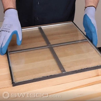 Remove glass from the sash
