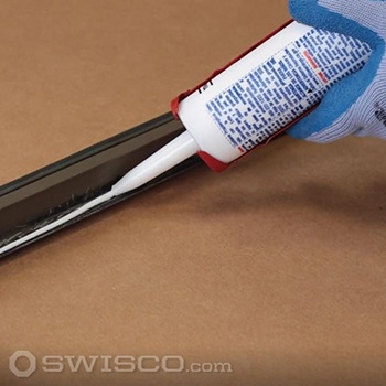 Apply caulk