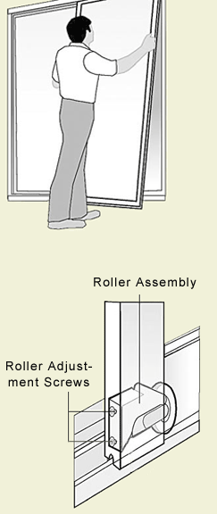 How to replace a sliding glass door roller : SWISCO.com
