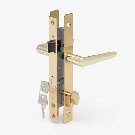 Complete Mortise Lockset, Brass