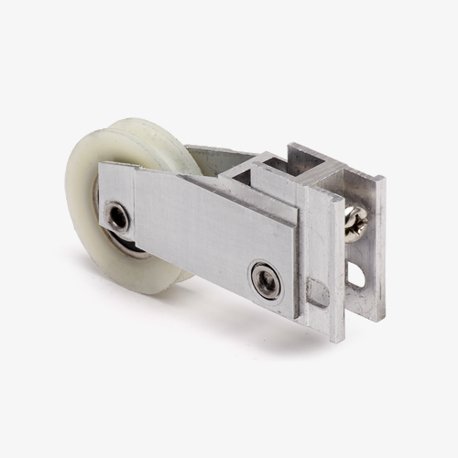 Sliding Door Roller, 1-5/8"dia. Nylon Concave BB