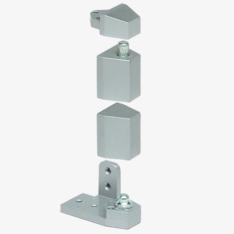 Left 1/8" Recessed Door Offset Pivot Set, Arch