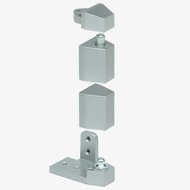 Left 1/8" Recessed Door Offset Pivot Set, Arch