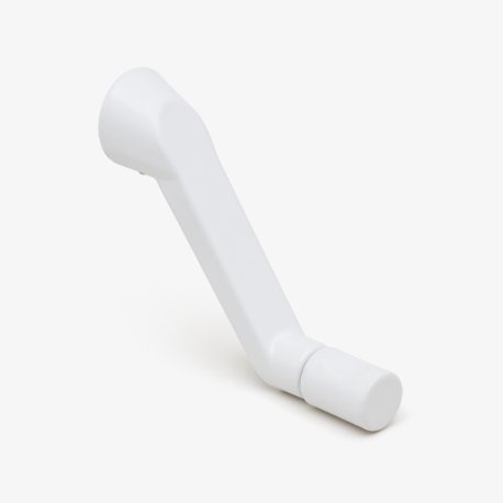 White Handle w/ Set Screw, 5/16" Hex