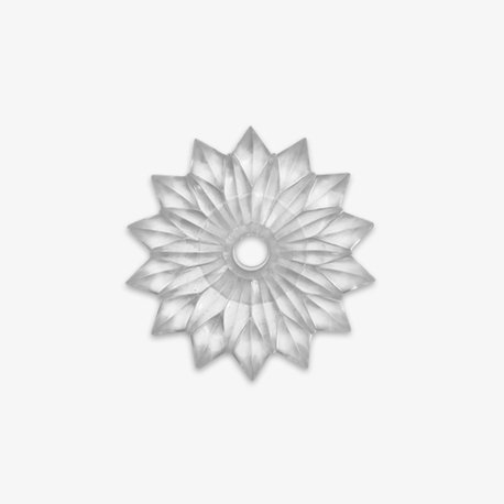 Clear Decorative Star Rosette, 1-1/2"