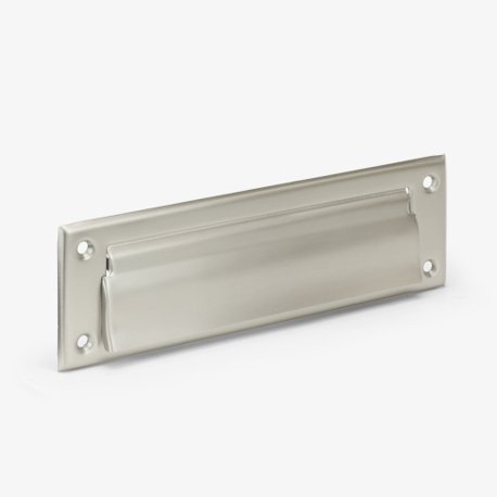 Solid Brass Mail Slot, Satin Nickel Finish