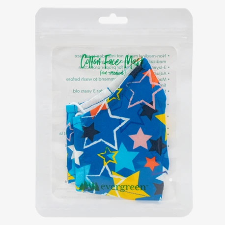 Children's Fabric Face Mask, Stars Image