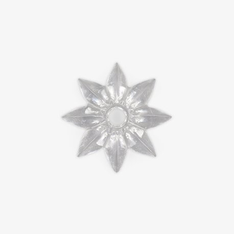 Clear Decorative Star Rosette, 1-1/8"