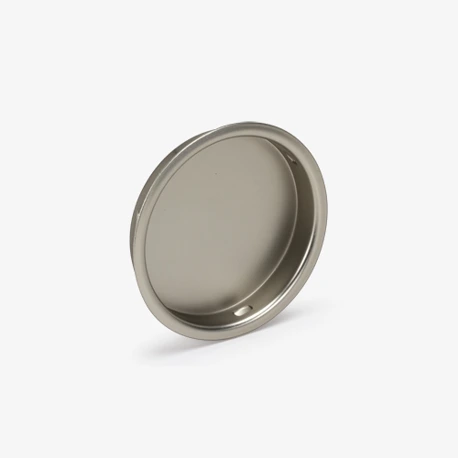 2-1/8" Round Recessed Pull, Nickel Finish Image