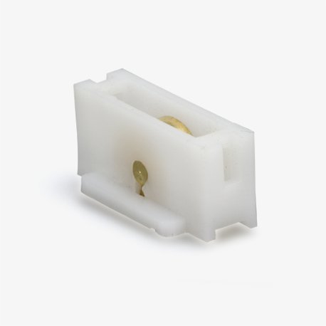 Sliding Window Roller, 3/8" Flat Brass Wheel