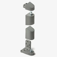 Left Flush Door Offset Pivot Set, US Aluminum Thumbnail Image
