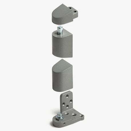 Right Flush Door Offset Pivot Set, US Aluminum Image