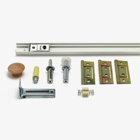 3' Bifold Door Track and Hardware Kit, 2 Panel