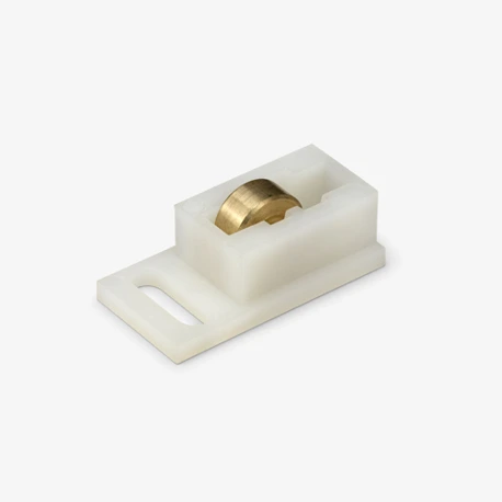 Sliding Window Roller, 1/2"dia. Flat Brass Image