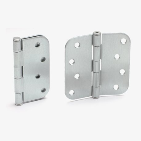 4" Plain Bearing Hinge Pair, Satin Chrome