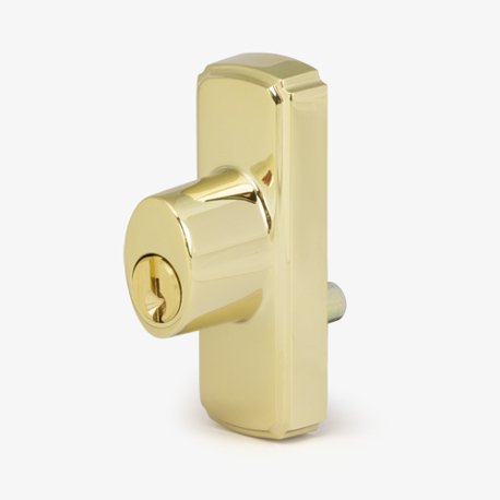 Andersen RH Gliding Door Key Lock, Bright Brass