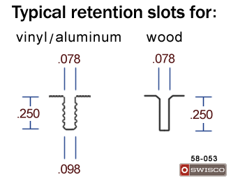 Retention slot for the 58-053 bubble seal