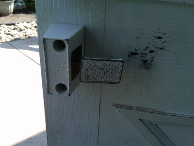 Customer image of their old Forever door latch.
