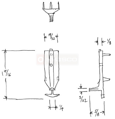 Customer drawing of their pivot bar.