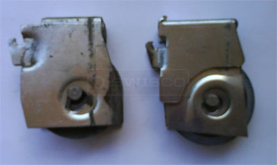 Customer image of their sliding glass door roller.