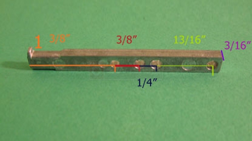 Additional view with measurements of the 26-241 pivot bar.