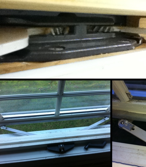 Aditional user photo of their Caradco awning window crank hardware.