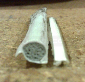 Customer image of their foam filled weatherstripping.