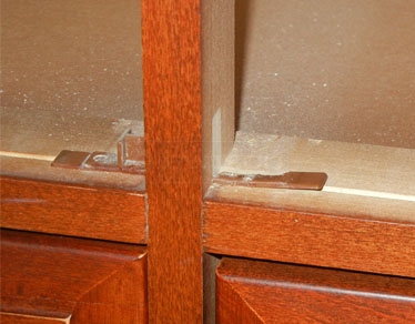 User submitted photo of their dresser's corner glides.