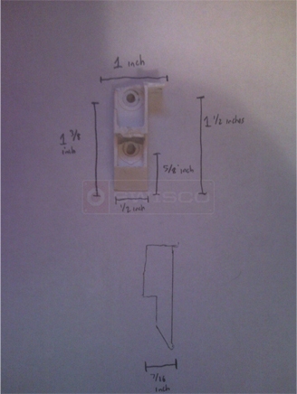 User submitted drawing of top sash guide