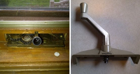 User submitted photo of their BiltBest window crank operator.