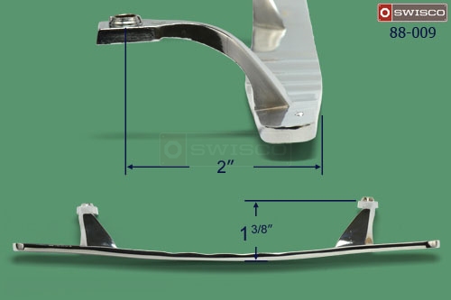 Additional dimensions of the 88-009 patio door handle.