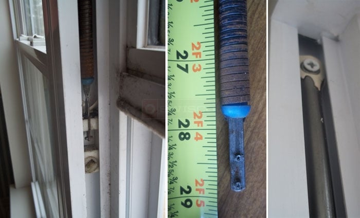 User submitted photos of their Alcoa vinyl window spiral balance.