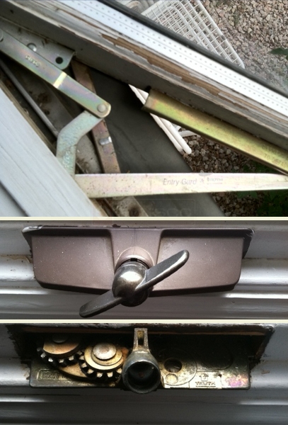 Customer submitted photo of EntryGard operator and hinge set.