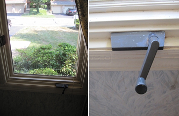User submitted photo of their broken Caradco window crank.