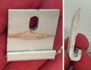 User submitted photo of shower door guide.