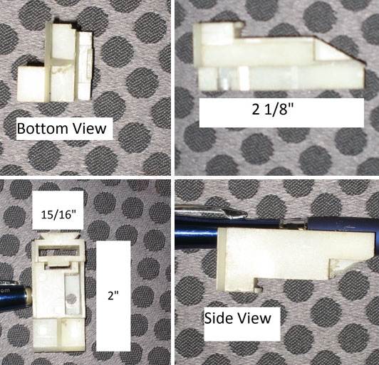 User submitted photos of their non-tilt window top sash guide.
