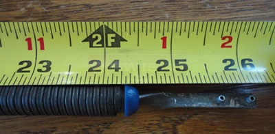 User submitted photo of their spiral balance length measurement.