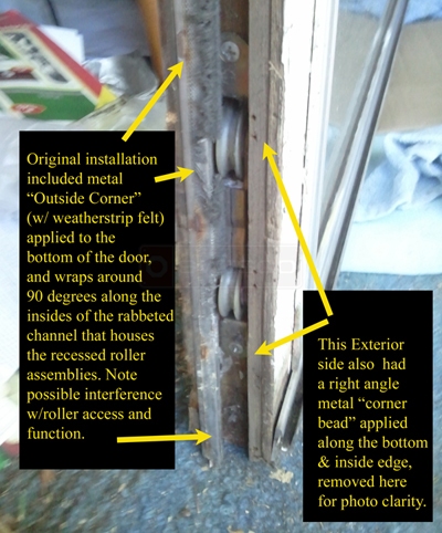 User submitted photo of their roller still installed in the patio door.