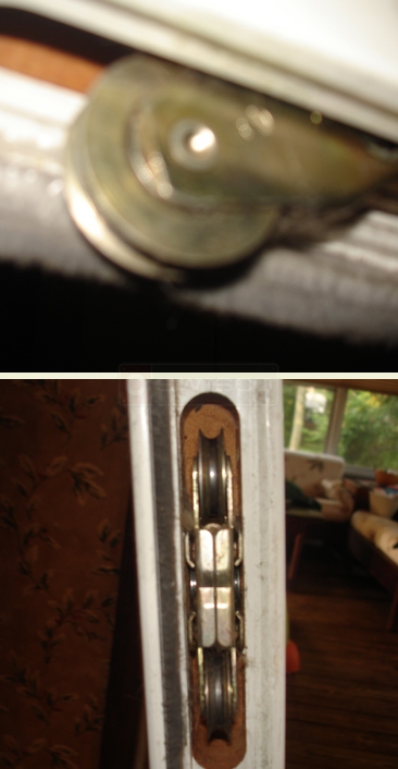 User submitted photo of sliding door roller.