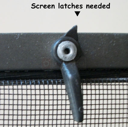 User submitted photo of their Acorn screen latch.