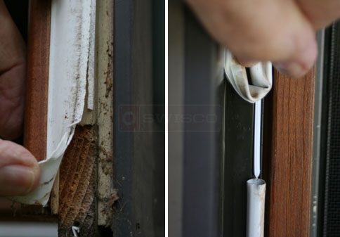 User submitted photo of their casement window weather strip.