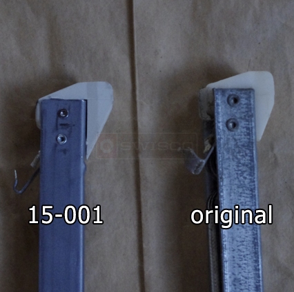 User submitted photo comparing Swisco 15-001 and orginal shoe attachment.