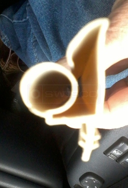 User submitted photo of bubble seal weatherstripping.