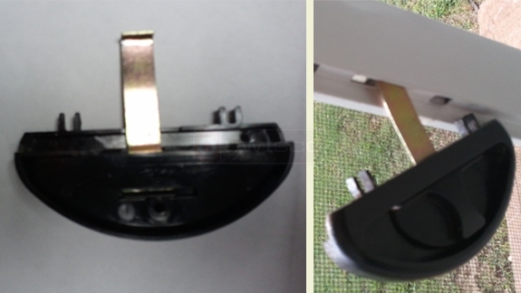 A customer submitted photo of a screen door pull.